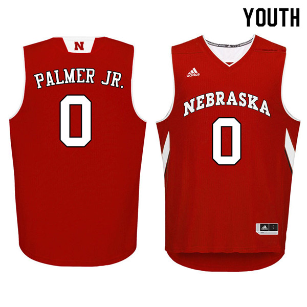 Youth Nebraska Cornhuskers #0 James Palmer Jr. College Basketball Jerseys Sale-Red